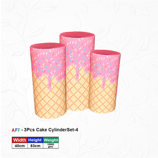 Artificial Sweet Celebration Ice Cream Cylinder Set
