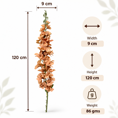 Artificial Peach Orchid Flower Stick for Home, Wedding & Event Décor – 9 × 120 cm