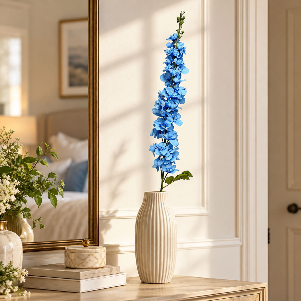 Artificial Blue Orchid Flower Stick for Home, Wedding & Event Décor – 9 × 120 cm