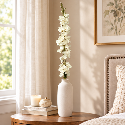 Artificial Ivory Orchid Flower Stick for Home, Wedding & Event Décor – 9 × 120 cm