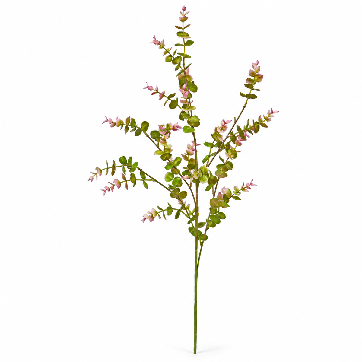 Artificial Green & Pink Eucalyptus Leaf Stick for Home, Wedding & Event Décor – 10 × 103 cm
