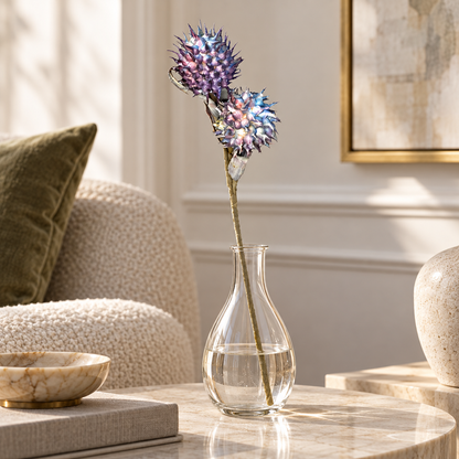 Artificial Purple & Blue Thistle Flower Bunch for Home, Wedding & Event Décor – 17 × 77 cm