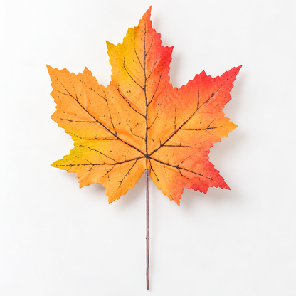 Artificial Orange & Yellow Autumn Maple Leaf Stick for Home & Festive Décor – 20 × 29 cm