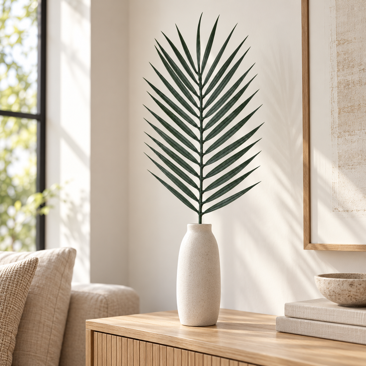 Artificial Green Palm Leaf Stick for Home, Wedding & Event Décor – 17 × 42 cm
