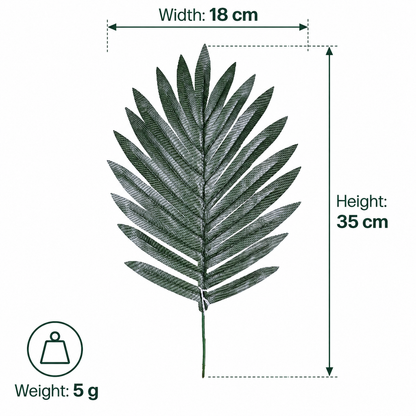 Artificial Green Palm Leaf Stick for Home, Wedding & Event Décor – 18 × 35 cm