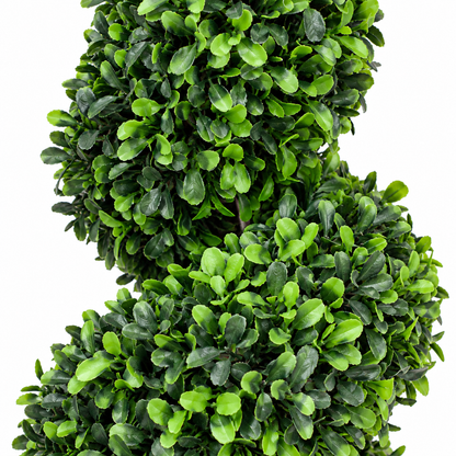 Artificial Green Spiral Topiary Plant with Black Pot for Home & Office Décor – 25 × 52 cm