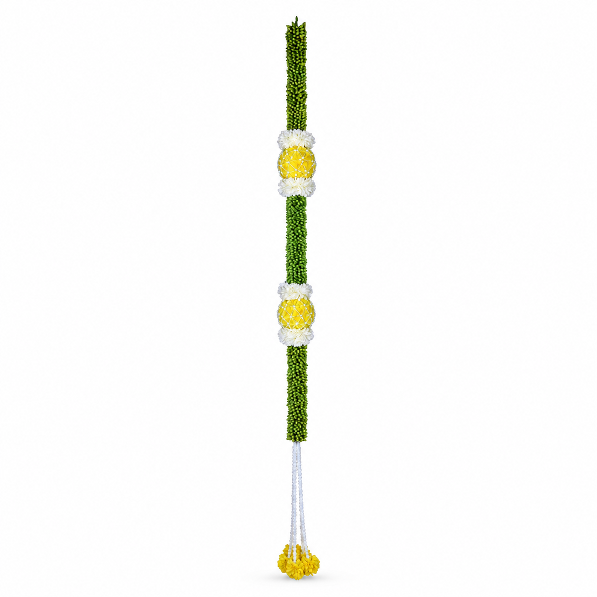Artificial Flower Toran Bandanwar – Green & Yellow Floral Door Hanging Garland for Home, Diwali & Wedding Decoration