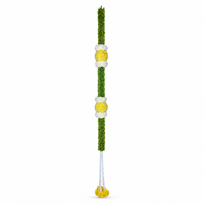 Artificial Flower Toran Bandanwar – Green & Yellow Floral Door Hanging Garland for Home, Diwali & Wedding Decoration