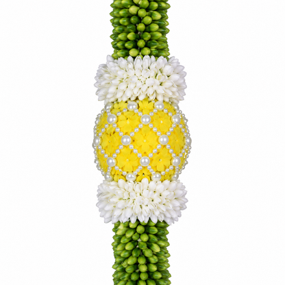 Artificial Flower Toran Bandanwar – Green & Yellow Floral Door Hanging Garland for Home, Diwali & Wedding Decoration