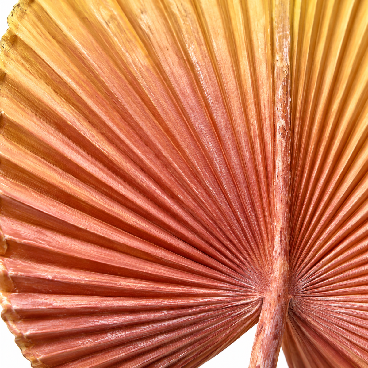 Artificial Golden Yellow & Rust Fan Palm Leaf Stick – 65 cm Decorative Stem for Vases, Home & Wedding Décor