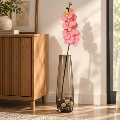 Artificial Pink Orchid Flower Stick – 100 cm Decorative Floral Stem for Vases, Home & Wedding Décor