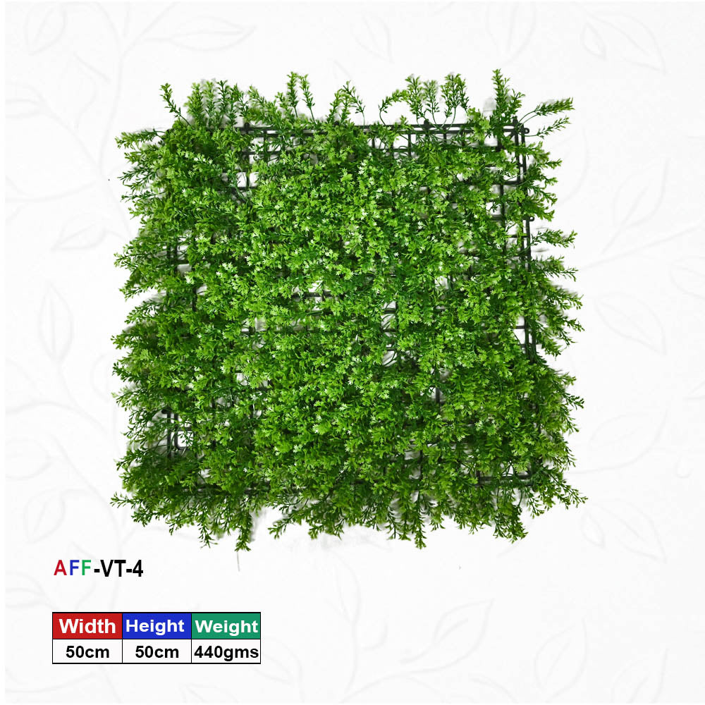 Artificial Flower Factory Artificial Green Boxwood Hedge Wall Panel (50x50 cm) â€“ Lightweight Vertical Garden Mat for Outdoor Balcony & Event Decor