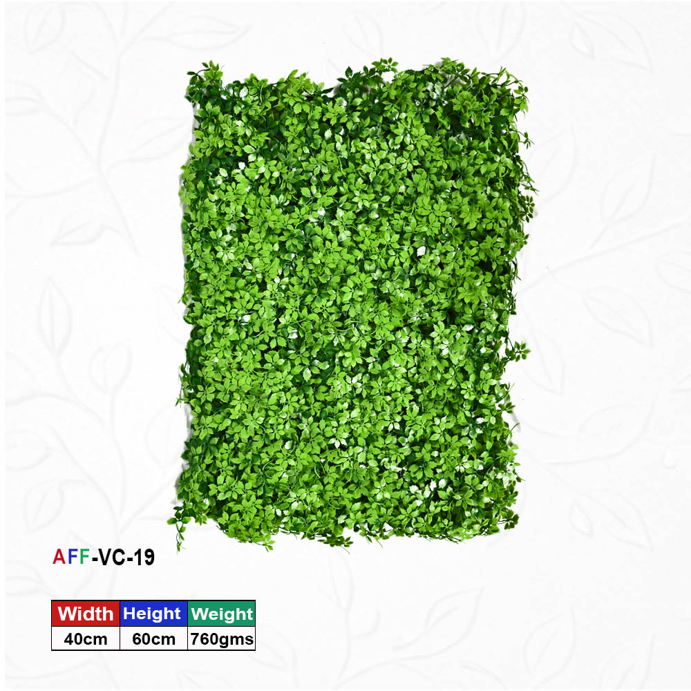 Artificial Flower Factory Premium Dense Boxwood & Star-Leaf Wall Panel (40x60 cm) â€“ Lush Greenery Backdrop for Interior Design, Privacy Screening & Event Decor