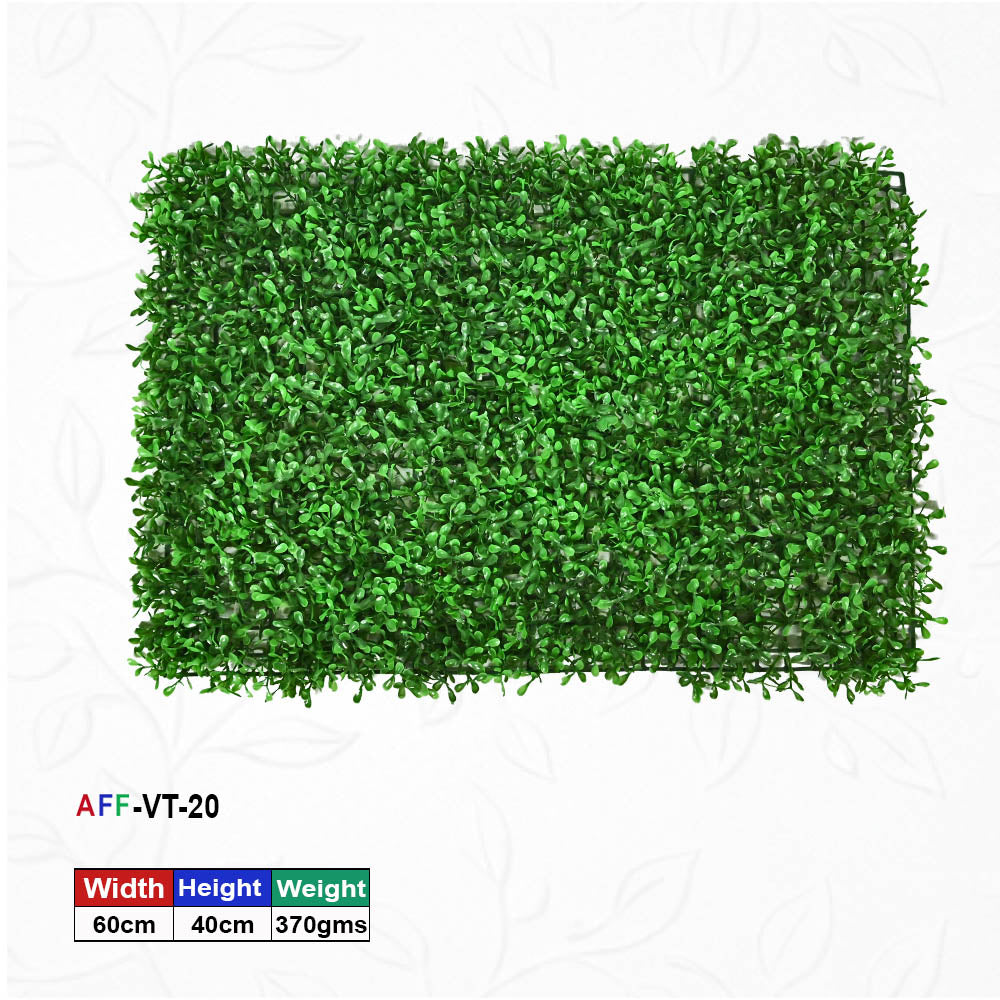 Artificial Flower Factory Essential Milan Boxwood Artificial Wall Panel (60x40 cm) â€“ Versatile Greenery Backdrop for Home Interiors, Retail Displays & Garden Privacy