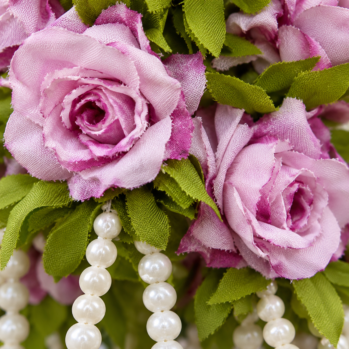 Artificial Flower Garland with Rose Pearl | Pack of 10