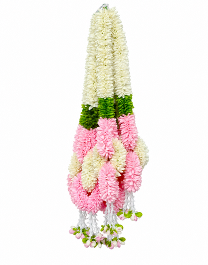 Artificial Small Flower Garland (Sakad Ladi) | Pack of 10