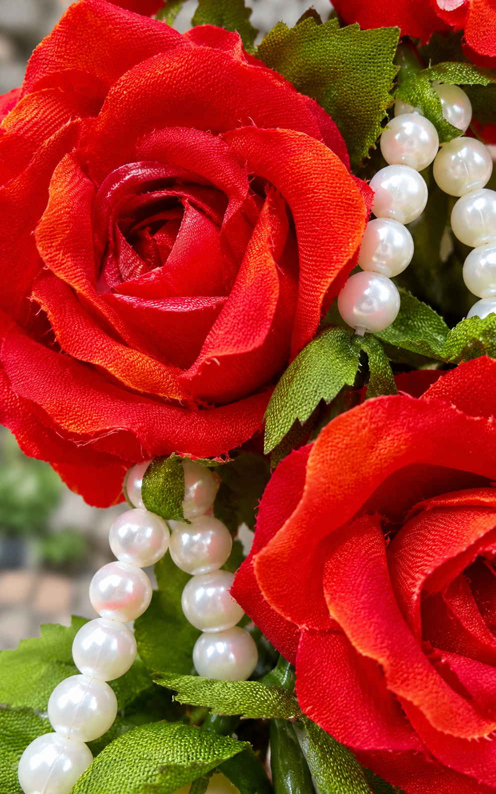 Artificial Flower Garland with Rose Pearl |Pack of 10