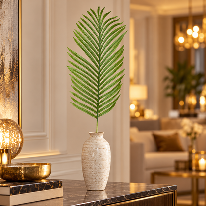 Artificial Green Palm Leaf Stick – 90 cm Decorative Foliage Stem for Vases, Floral Arrangements & Event Décor