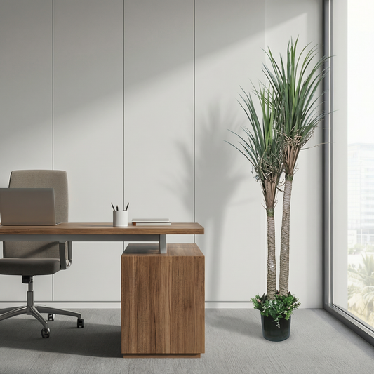 Artificial Plant Dual-Stem Dracaena Potted Tree