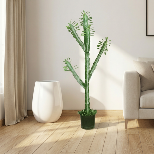 Artificial Plant Euphorbia Trigona Potted Cactus
