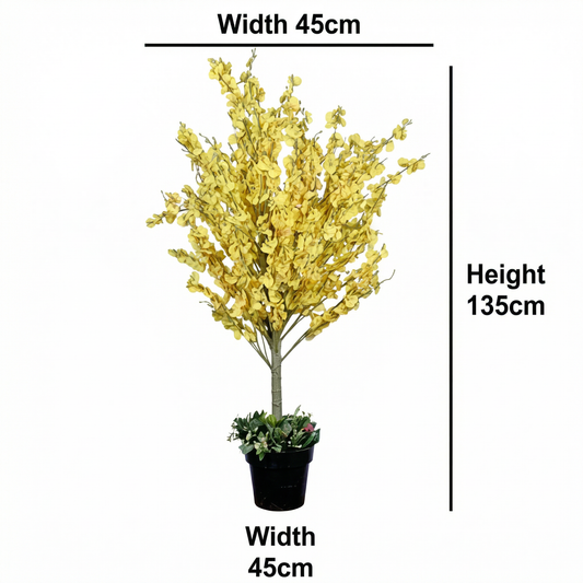 Artificial Plant Oncidium "Dancing Lady" Potted Tree