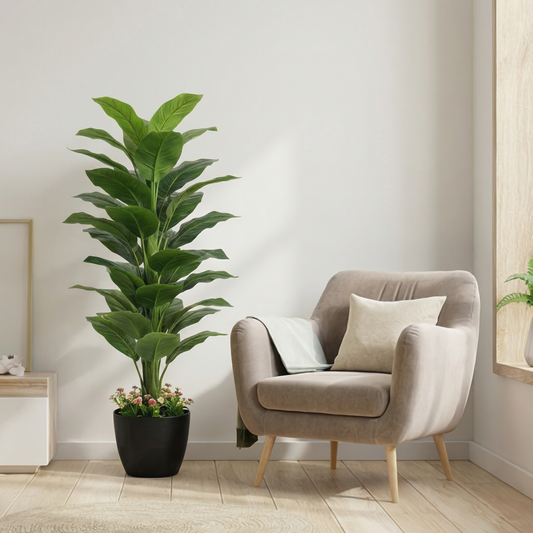 Artificial Plant Alocasia Multi-Stem Potted Tree