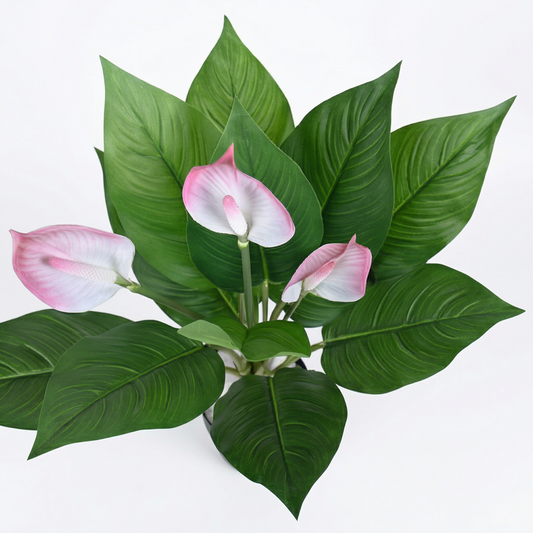 Artificial Blush Peace Lily Potted Plant