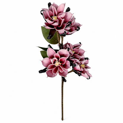 Artificial Mauve Pink Flower Stick with Black Accents – 120 cm Decorative Floral Spray for Home & Wedding Décor
