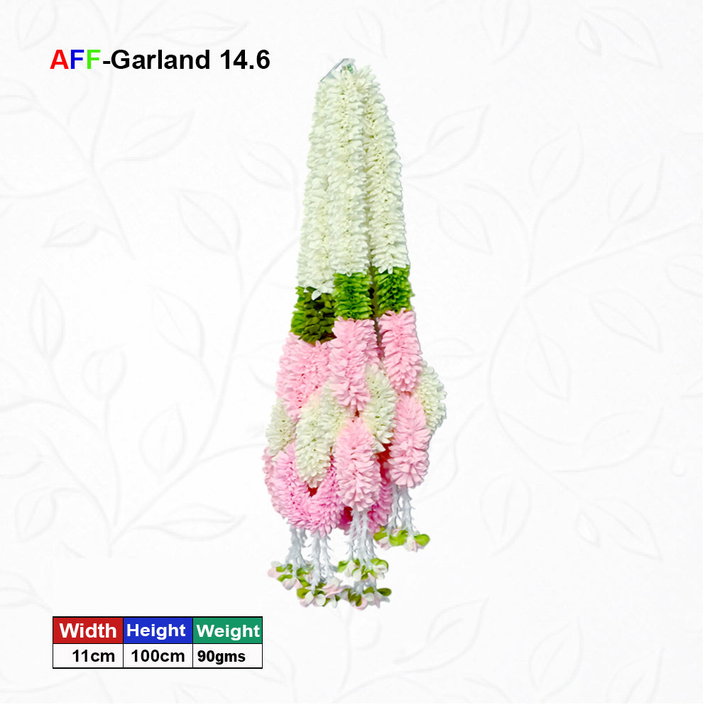 Artificial Small Flower Garland (Sakad Ladi) | AFF-Garland-14.6  |  Price Rs.1800/10Pcs {Different colors are available}