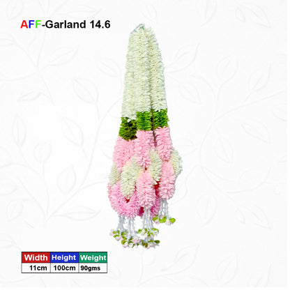 Artificial Small Flower Garland (Sakad Ladi) | AFF-Garland-14.6  |  Price Rs.1800/10Pcs {Different colors are available}