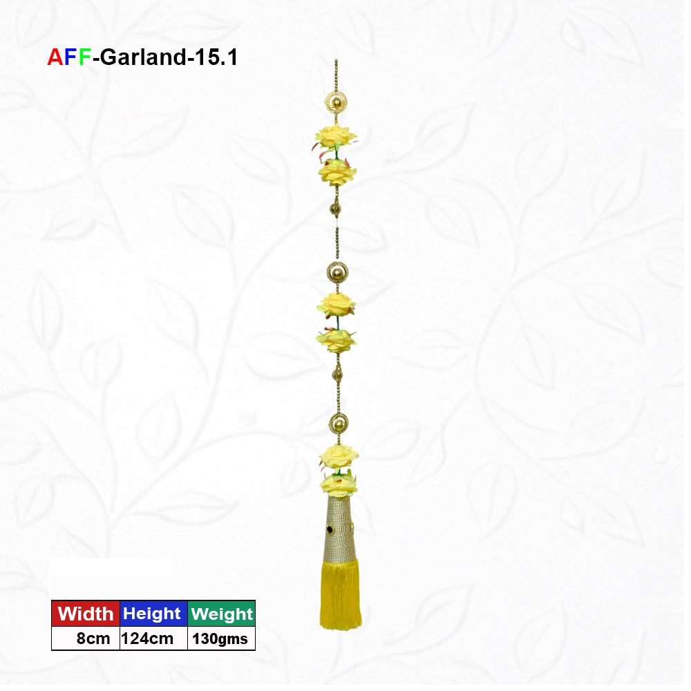 Artificial Flower 6 White Ladi | AFF-Garland-15.2  |  Price Rs.190/Piece