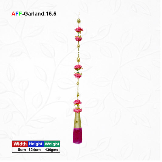 Artificial Flower 6 Light Red Ladi | AFF-Garland-15.4  |  Price Rs.190/Piece
