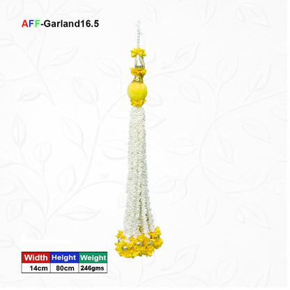 Artificial Flower Ladi mogra yellow | AFF-Garland-16.5  | Price Rs.480/Piece