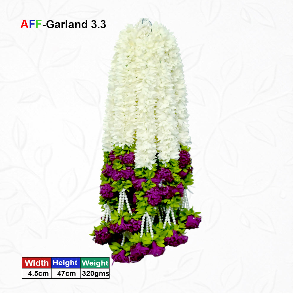 Artificial Flower Garland with pearl | AFF-Garland-3.3 | Price Rs.1200/10pcs