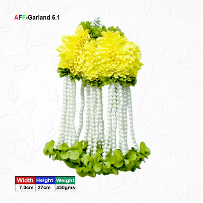Artificial Flower Garland with pearl | AFF-Garland-5.1 |  Price Rs.1300/10pcs