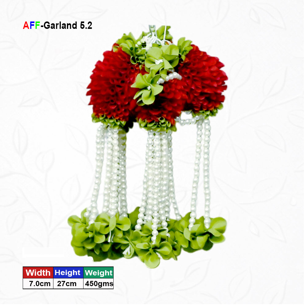 Artificial Flower Garland with pearl | AFF-Garland-5.2  | Price Rs.1300/10pcs