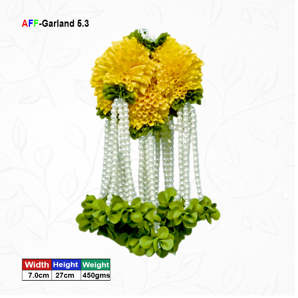 Artificial Flower Garland with pearl | AFF-Garland-5.3  Price Rs.1300/10pcs {Different colors are available}