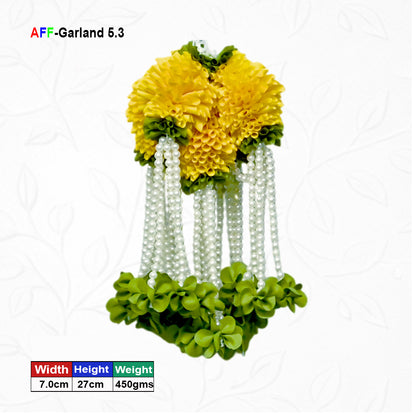 Artificial Flower Garland with pearl | AFF-Garland-5.3  Price Rs.1300/10pcs {Different colors are available}