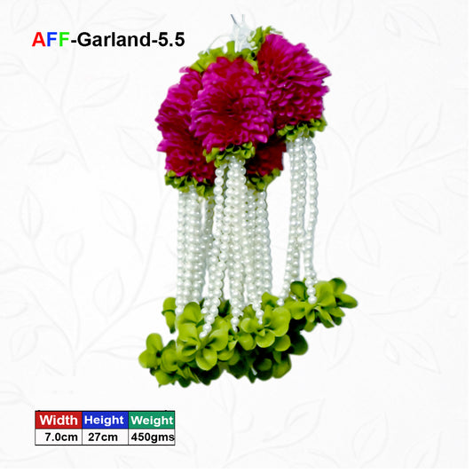 Artificial Flower Garland with pearl | AFF-Garland-5.5 | Price Rs.1300/10pcs