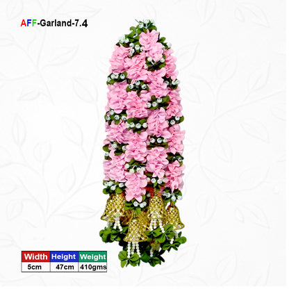 Artificial Flower Garland with Golden Bell | AFF-Garland-7.4 | Price Rs.780/10pcs