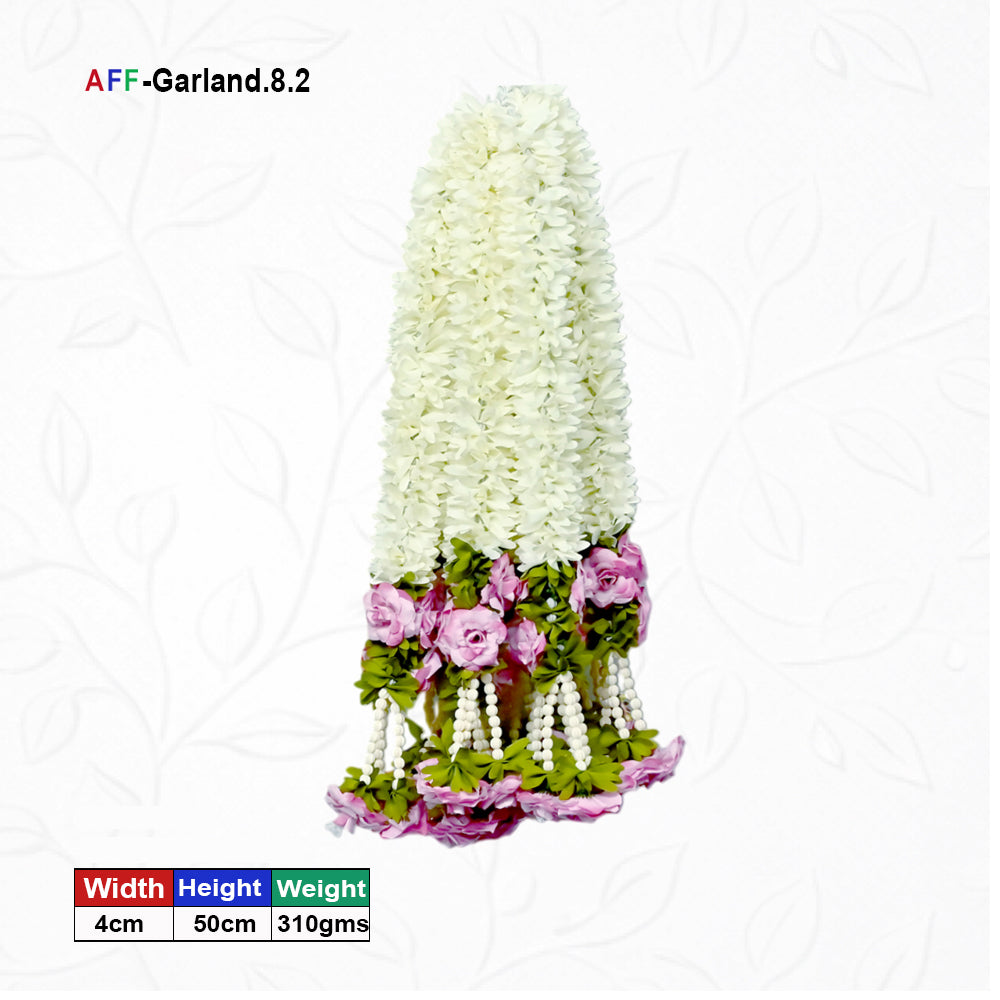Artificial Flower Garland with Rose Pearl | AFF-Garland-8.2 | Price Rs.1200/10pcs