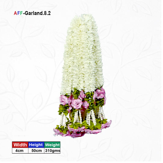 Artificial Flower Garland with Rose Pearl | AFF-Garland-8.2 | Price Rs.1200/10pcs