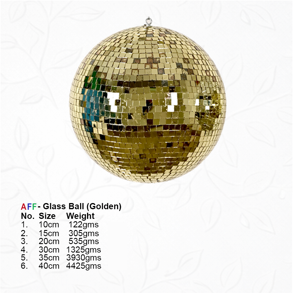 Artificial Mirror Ball Golden Glass Ball