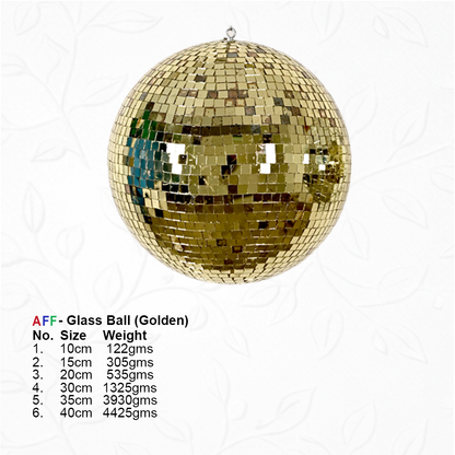 Artificial Mirror Ball Golden Glass Ball