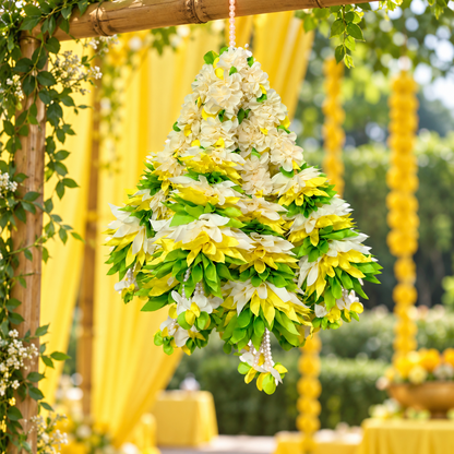 Artificial Flower Garland small Dhol Ladi | Pack of 10