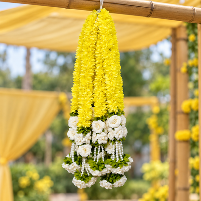 Artificial Flower Garland with Rose Pearl |Pack of 10