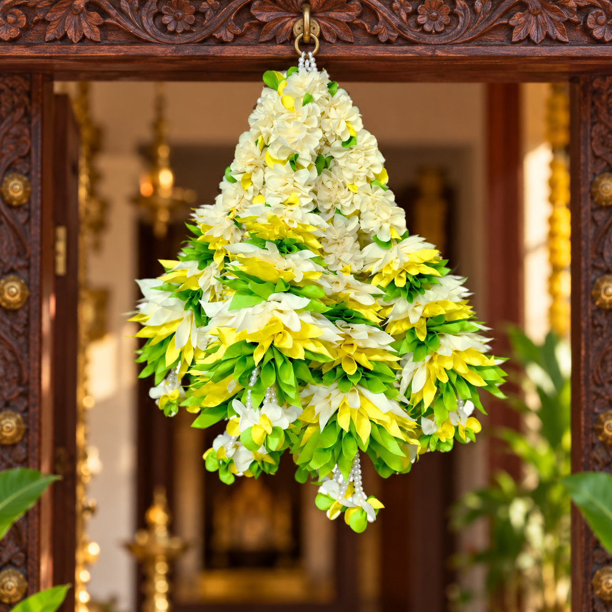 Artificial Flower Garland small Dhol Ladi | Pack of 10