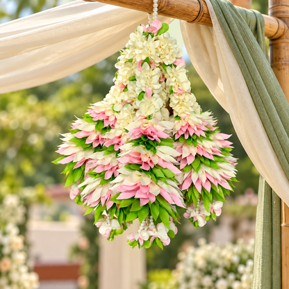 Artificial Flower Garland small Dhol Ladi | Pack of 10