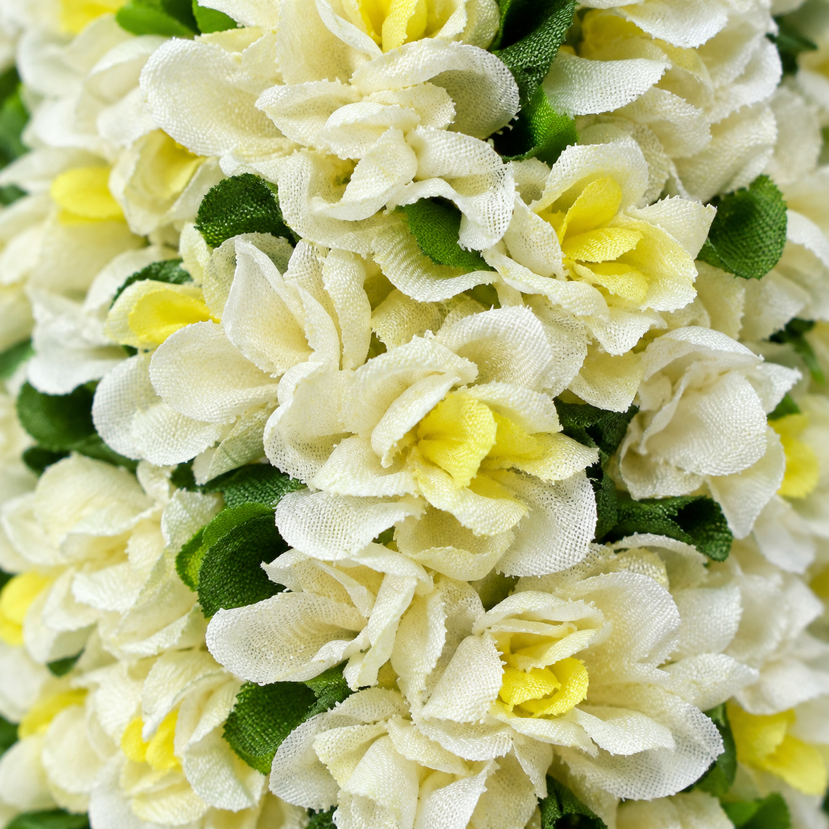 Artificial White & Yellow Flower Garland for Wedding & Festive Decoration – 65 cm | PAck of 10