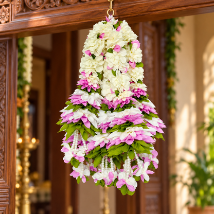 Artificial Flower Garland small Dhol Ladi | Pack of 10